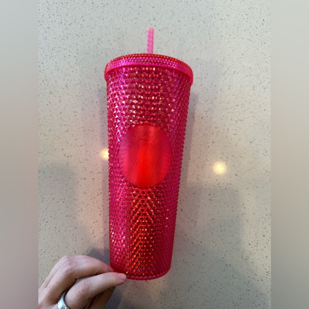 Starbucks Vibrant Pink Textured Tumbler